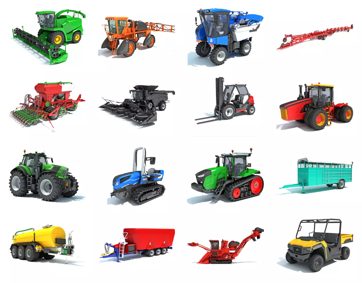 Essential Farm Equipment Pack Agricultural Machinery Collection