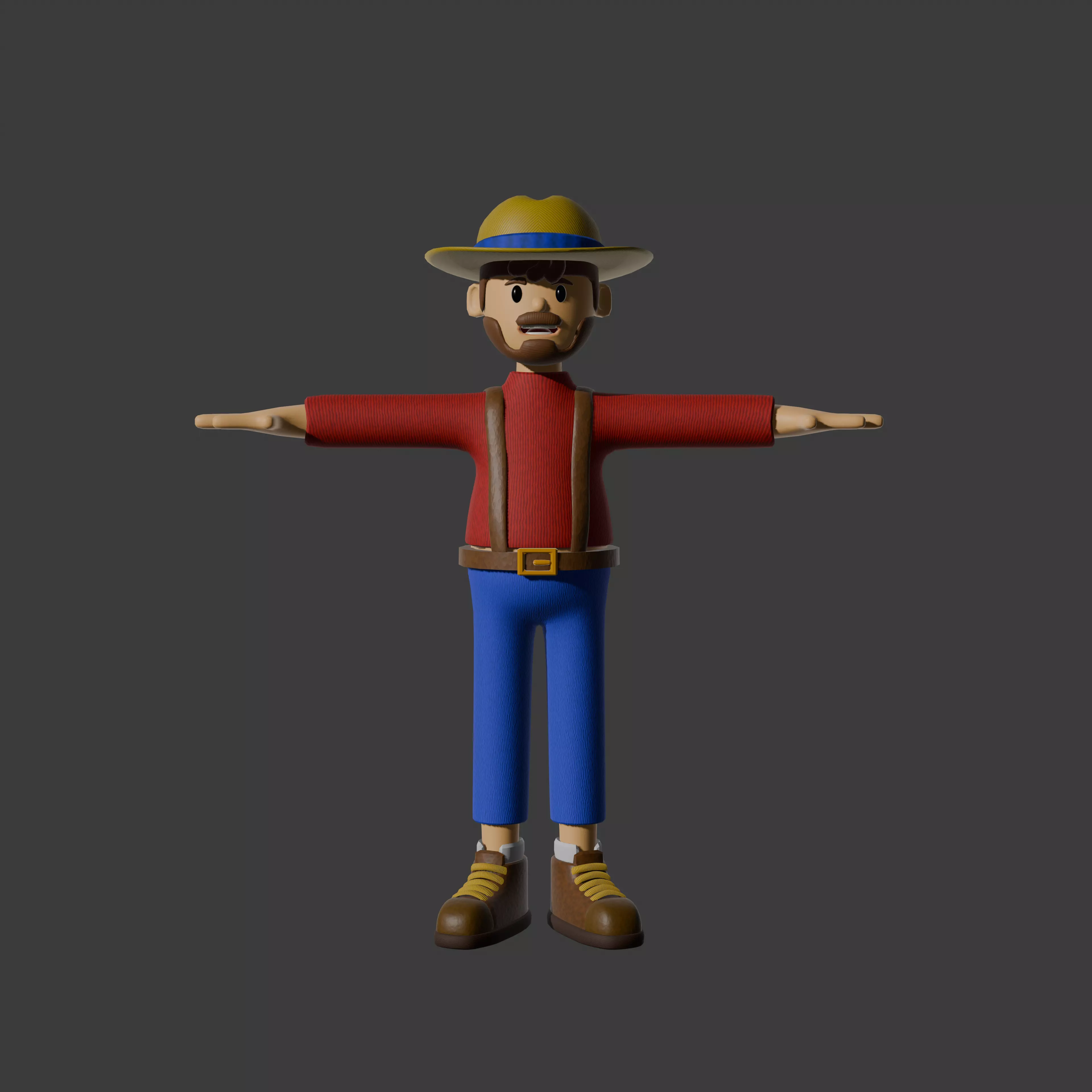 Stylized Low Poly Boy Game Character Low-poly 3D model
