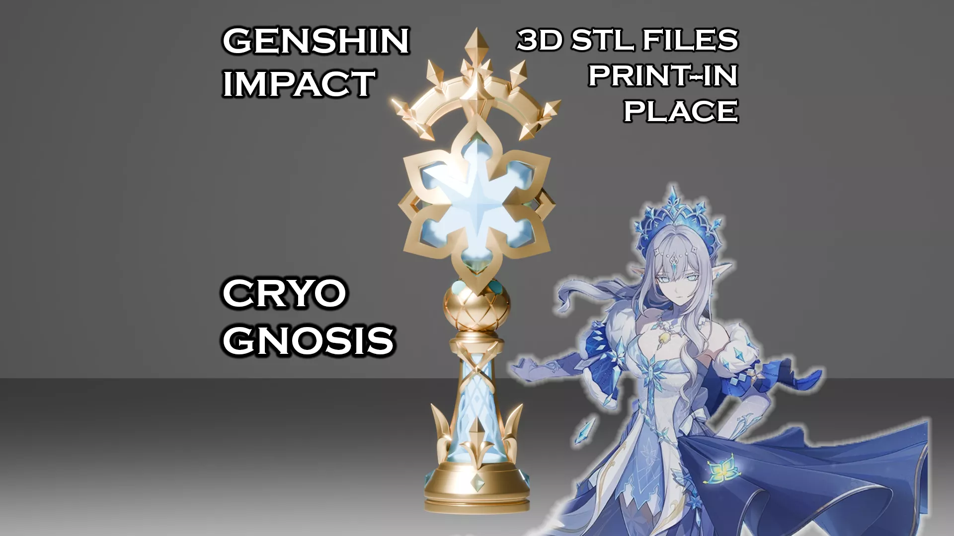 Cryo Gnosis - Genshin Impact - Gnosis of Tsaritsa - 3D Printable 3D print model