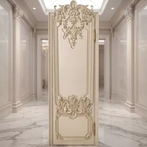 Classic Rococo Baroque Door Panel Relief STL CNC