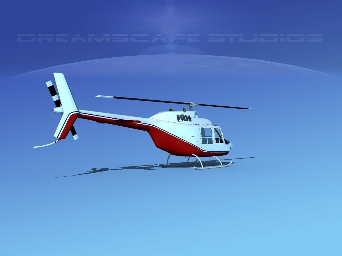 Bell 206 JetRanger V04 3D model_4