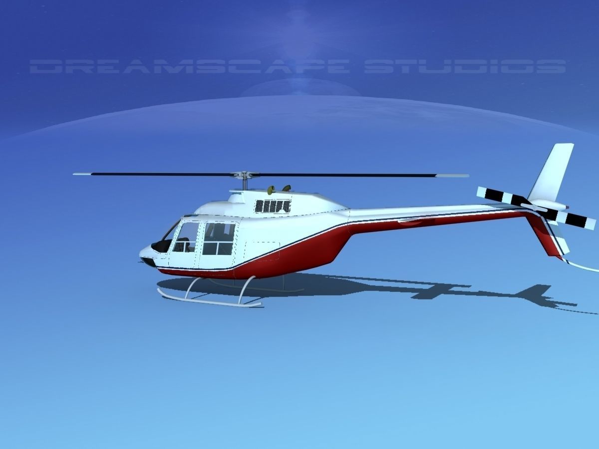 Bell 206 JetRanger V04 3D model_7
