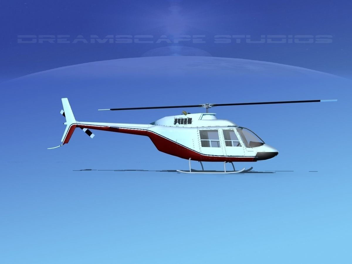 Bell 206 JetRanger V04 3D model_2