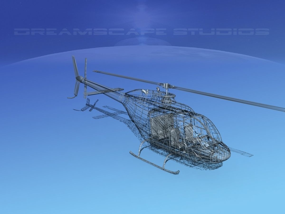 Bell 206 JetRanger V04 3D model_17