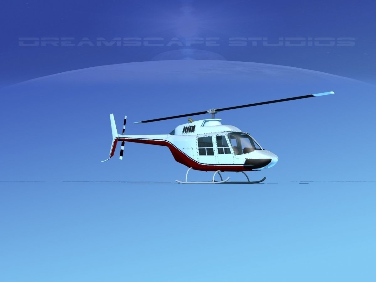 Bell 206 JetRanger V04 3D model_1