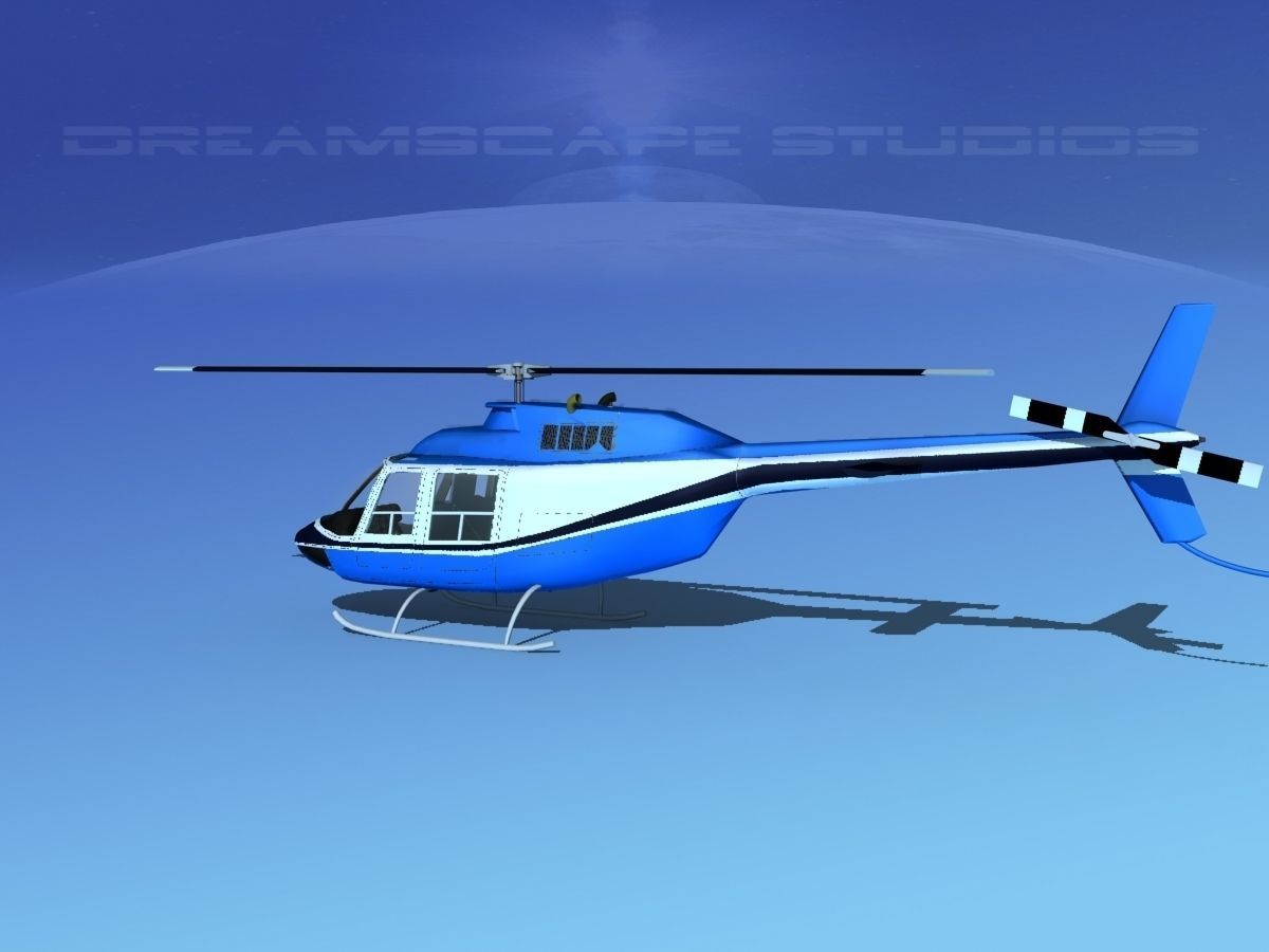Bell 206 JetRanger V05 3D model_7