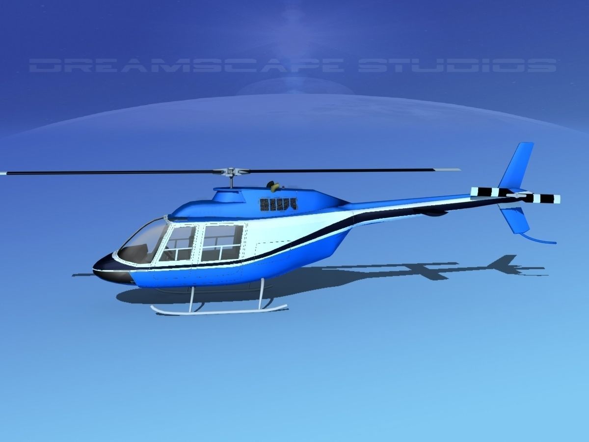 Bell 206 JetRanger V05 3D model_8