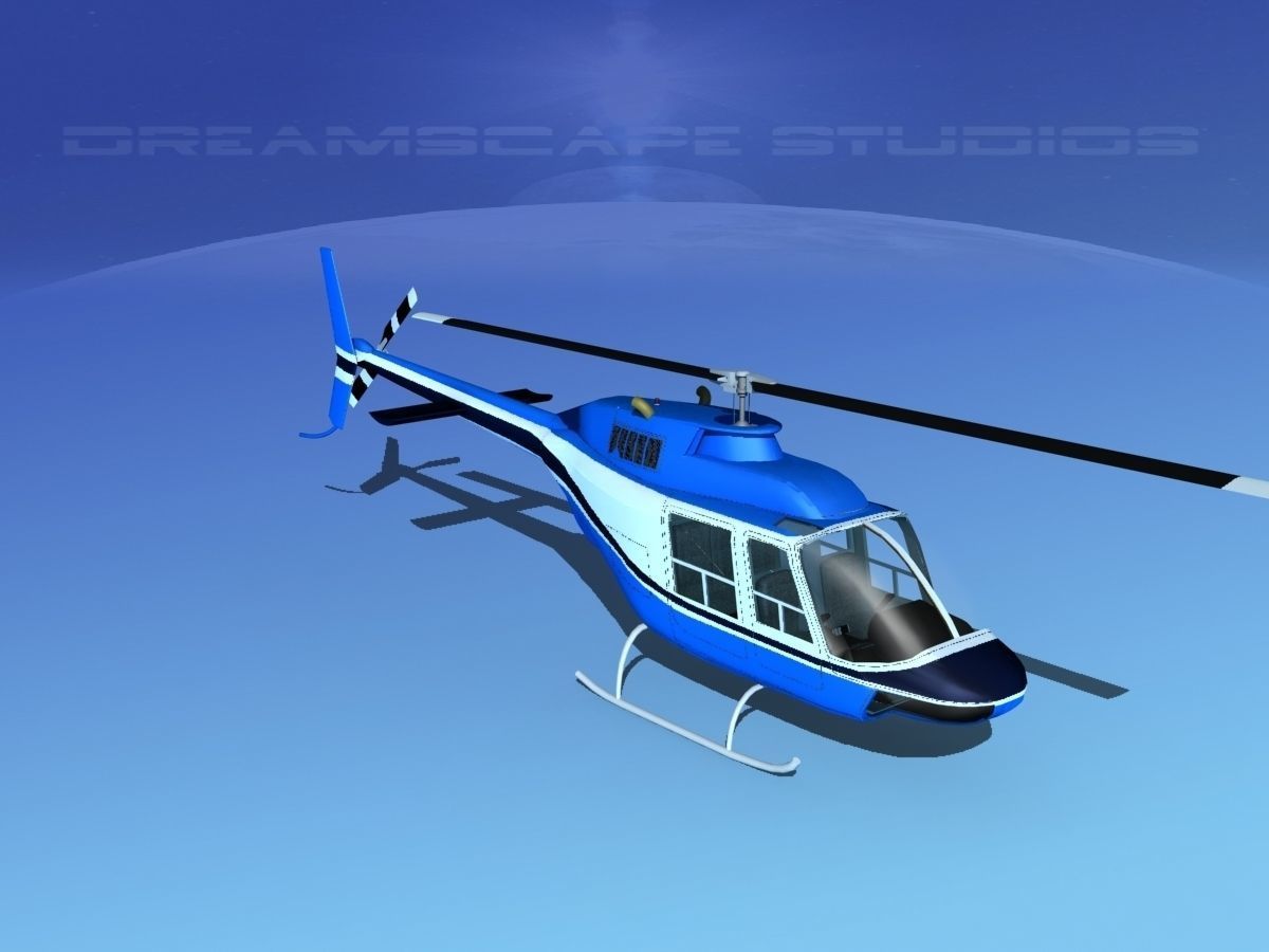 Bell 206 JetRanger V05 3D model_10