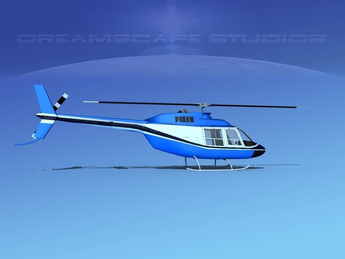 Bell 206 JetRanger V05 3D model_4