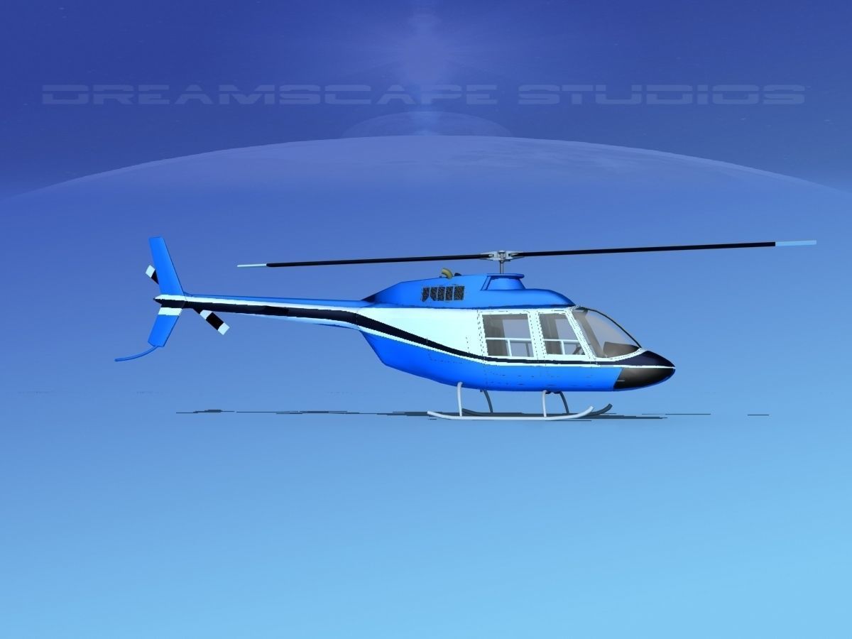 Bell 206 JetRanger V05 3D model_2