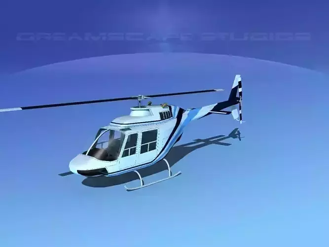 Bell 206 JetRanger V06 3D model