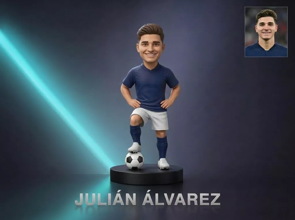 Julian Alvarez 3D Figurine Football player Model 3D print model