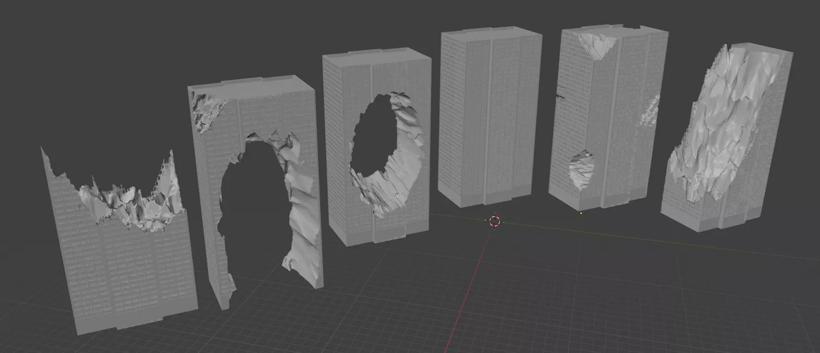 Kaiju Aftermath Series Building 5 3D print model