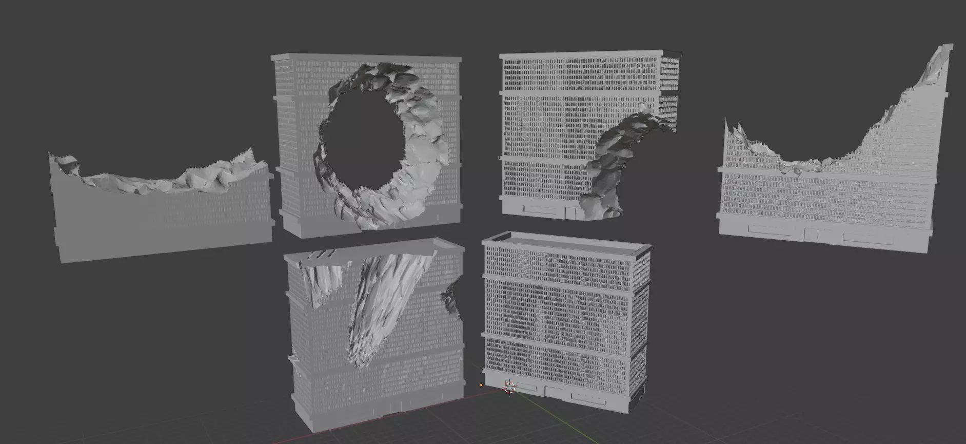 Kaiju Aftermath Series Building 6 3D print model