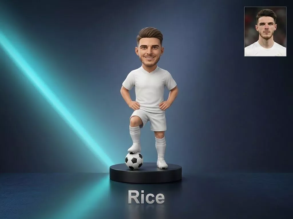 Declan Rice 3D Figurine Football player 3D print model
