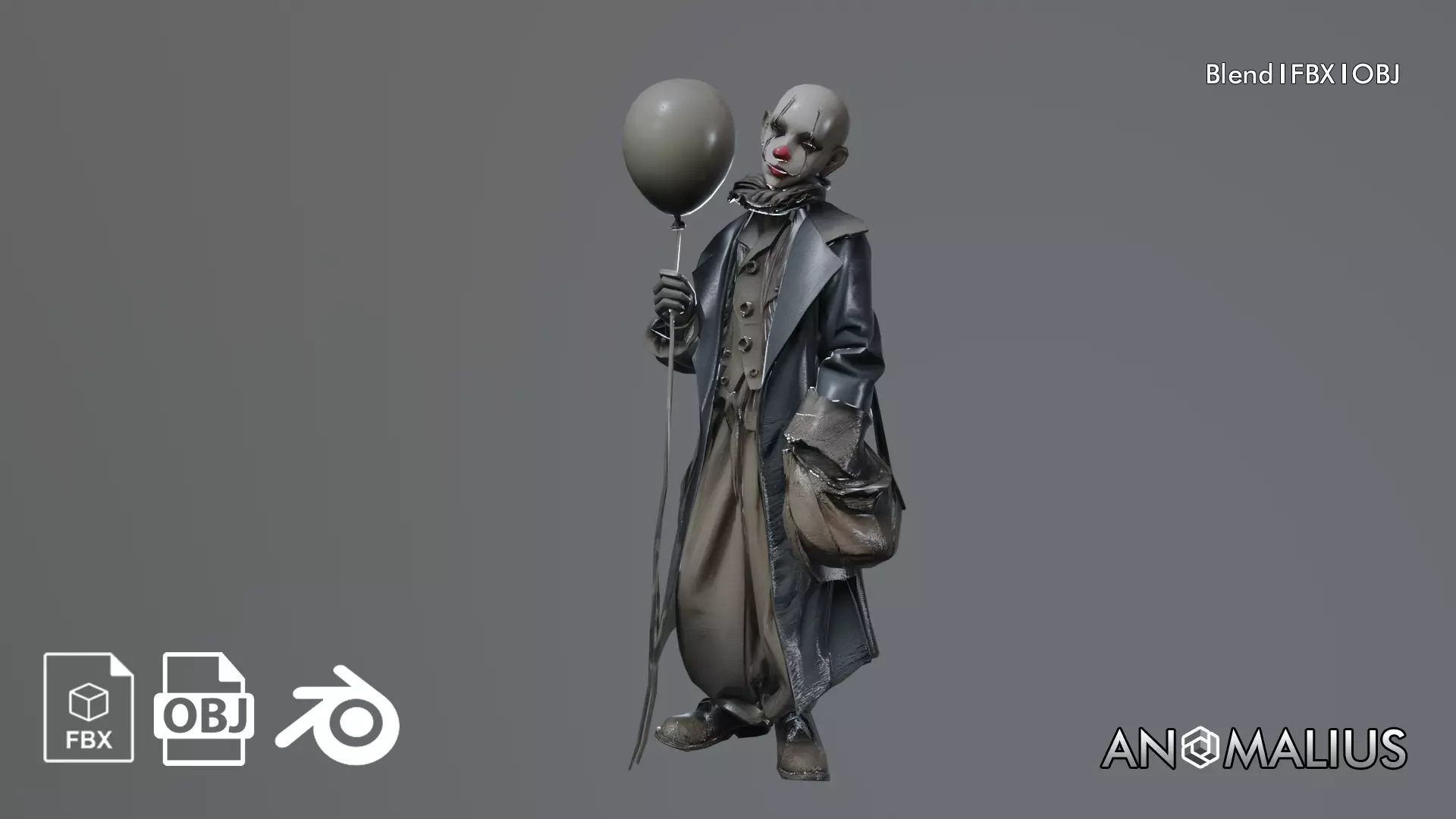 creepy clown prop 3D model