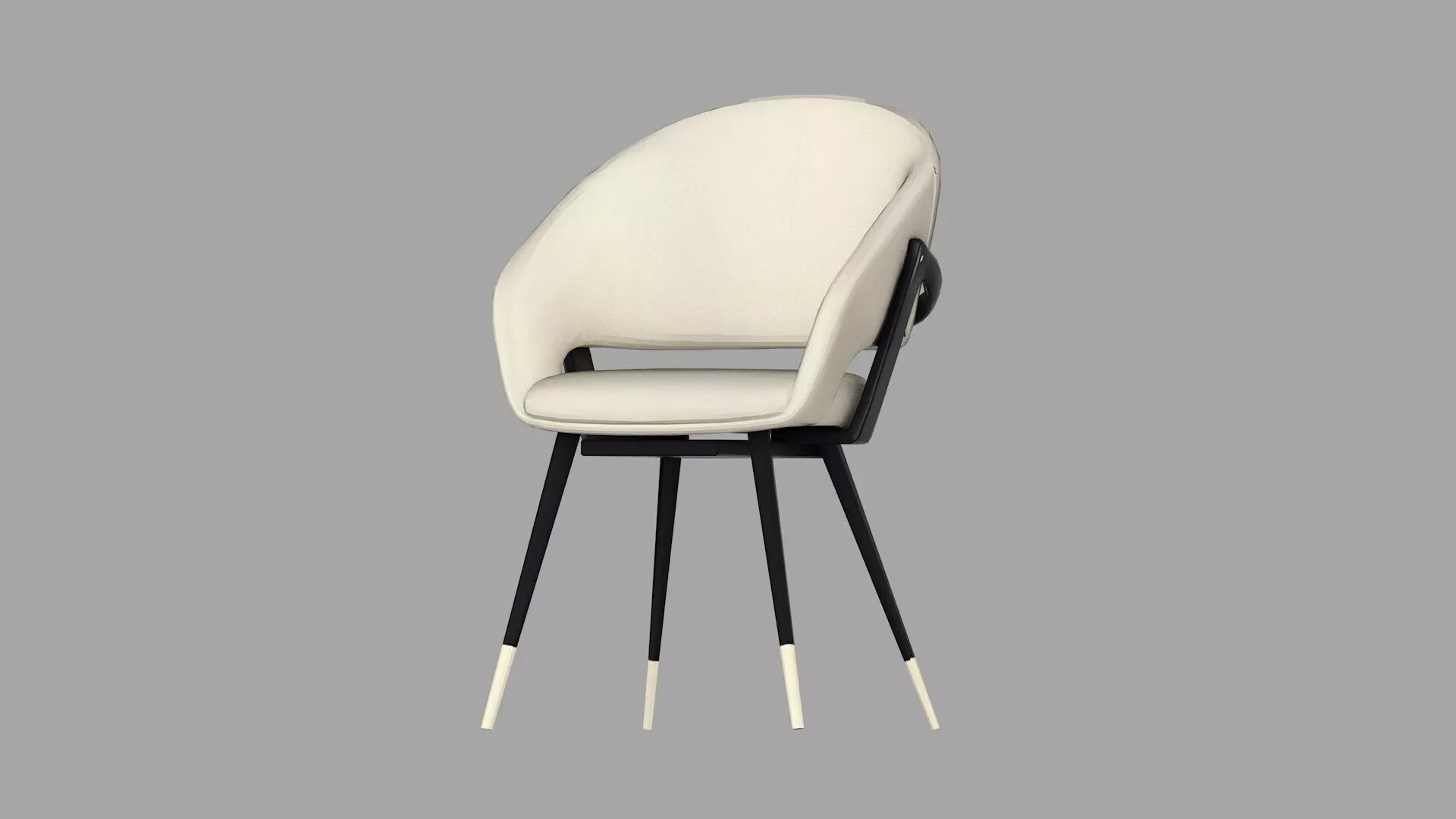Upholstered accent chair Free low-poly 3D model