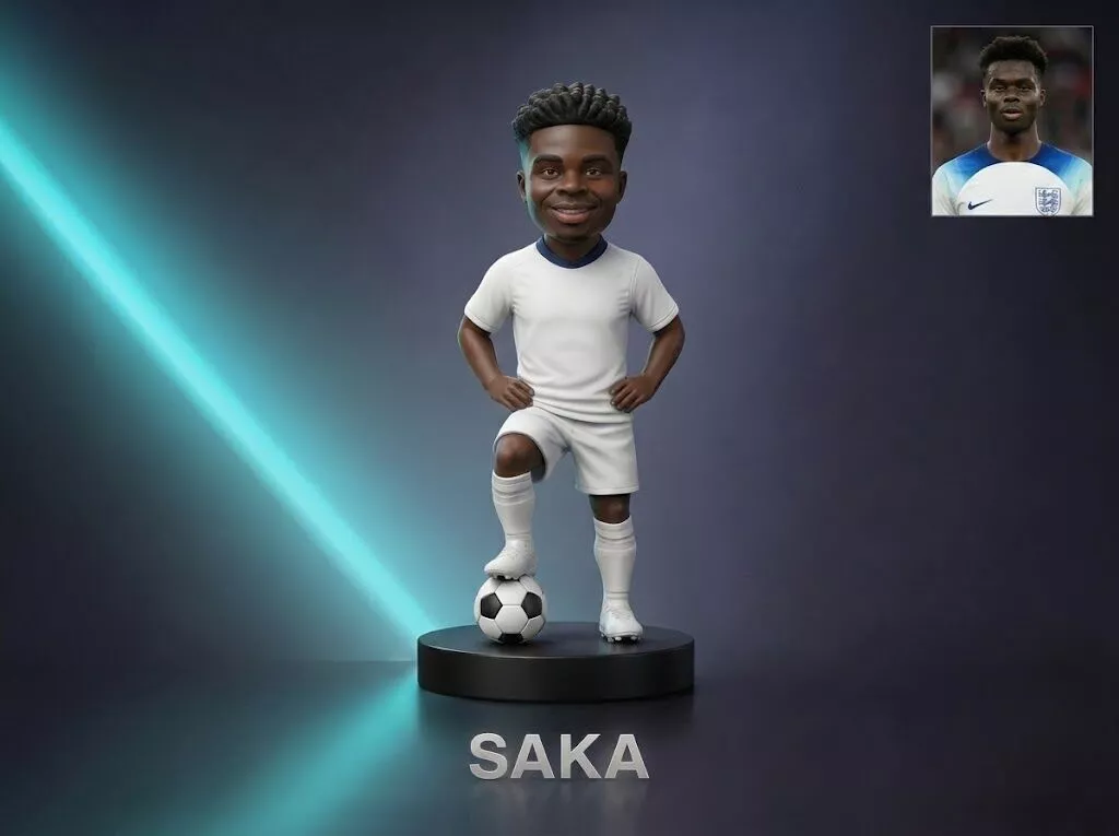 Bukayo Saka 3D Figurine Football player 3D print model