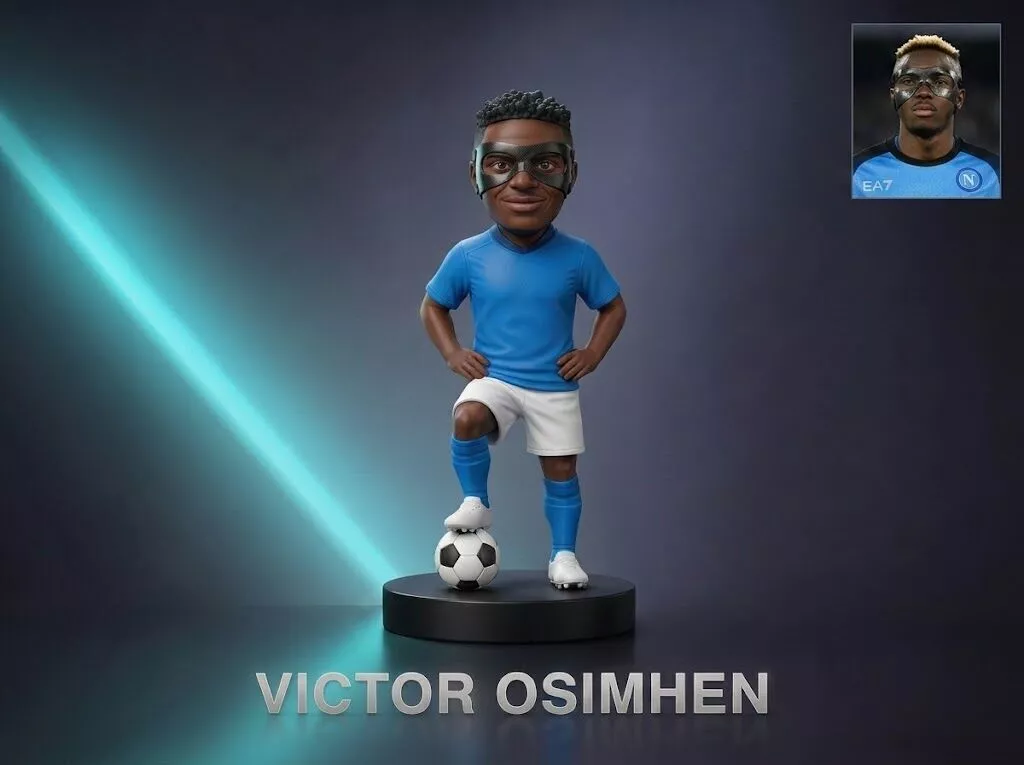 Victor Osimhen 3D Figurine Football player 3D print model