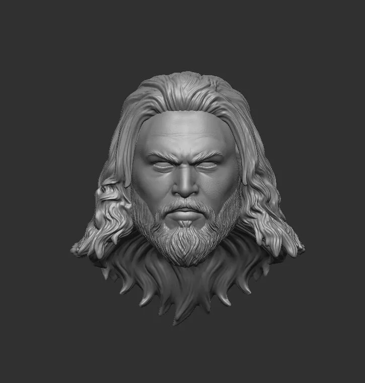 Aquaman Headsculpt for Action Figures 3D print model