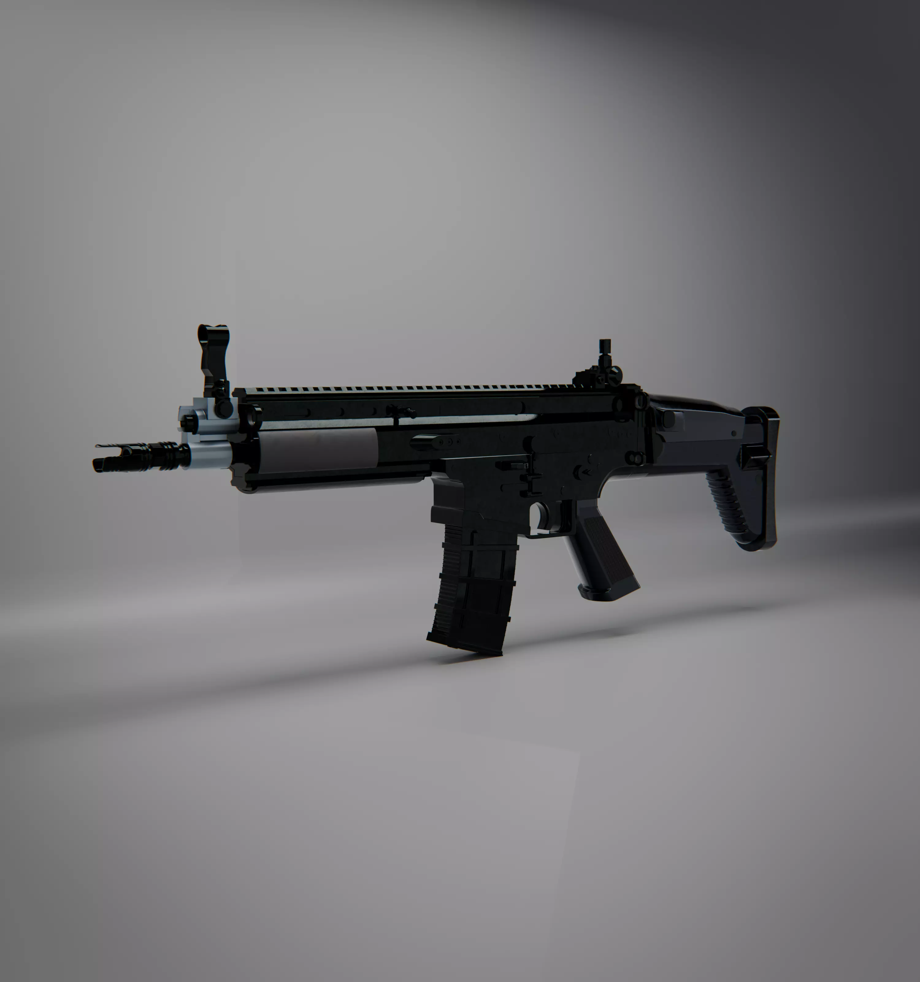 FN SCAR-L MK2 Military Rifle - Game Ready Free 3D model