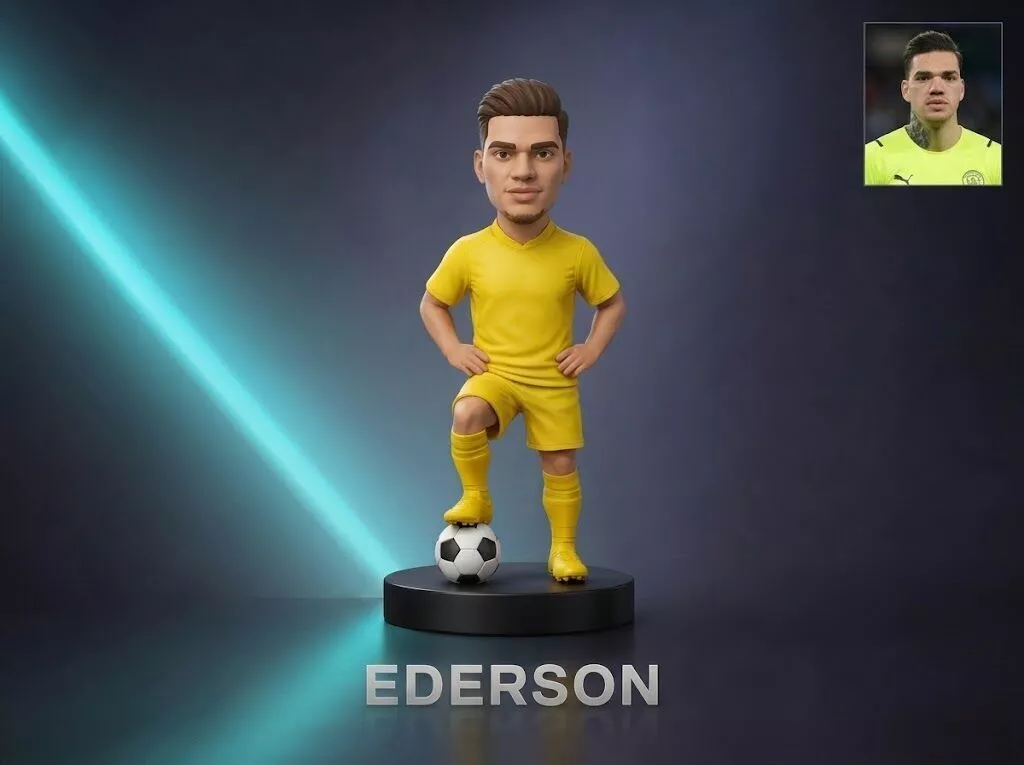 Ederson Moraes Footballer Figurine 3D Print Model 3D print model