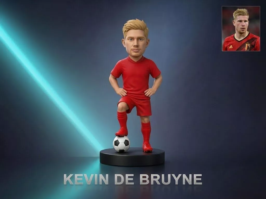 Kevin De Bruyne Footballer Figurine 3D Print Model 3D print model