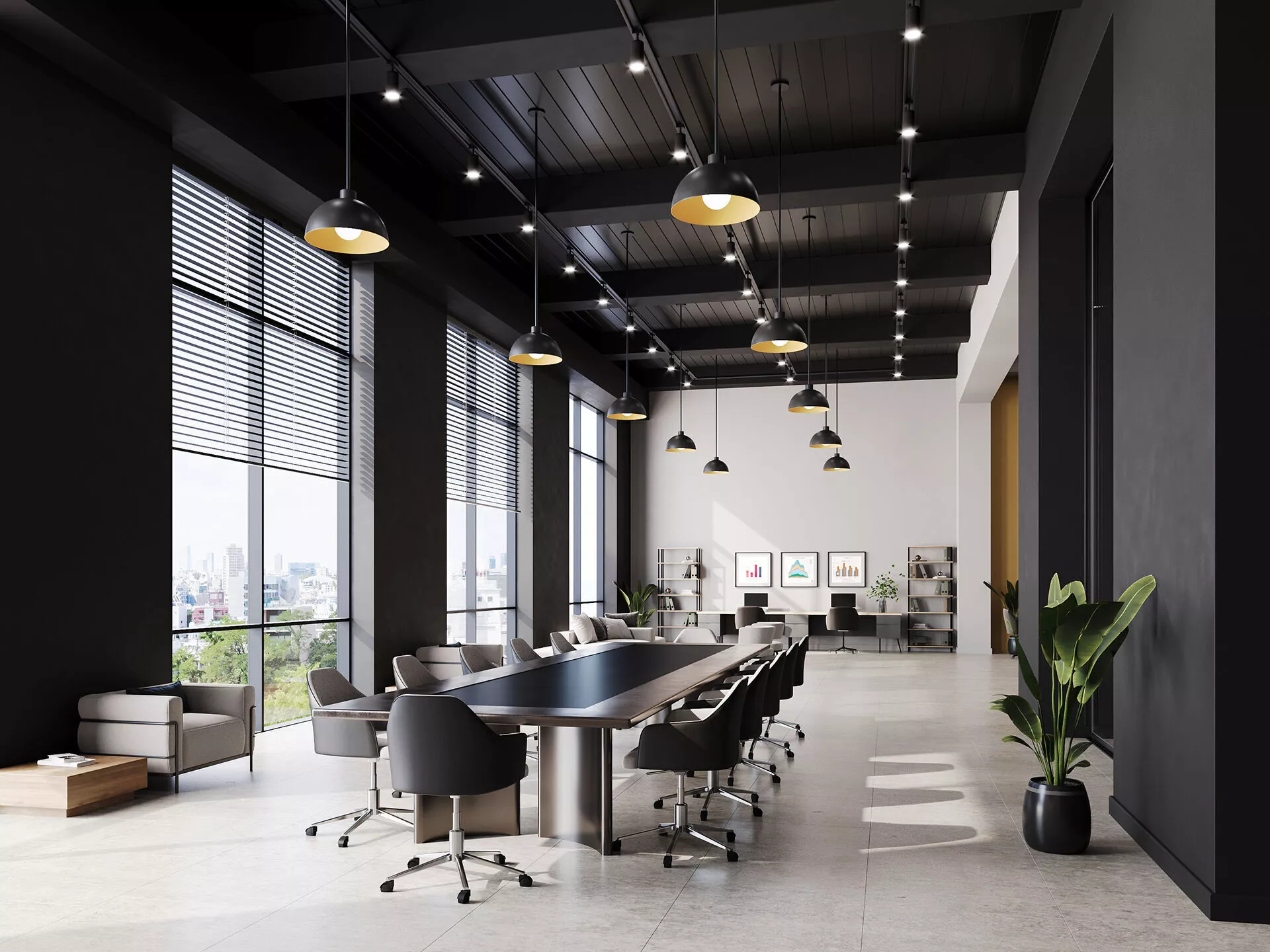 Interior scene loft office 09 3D model