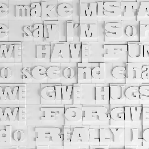 wall letters 3D print model