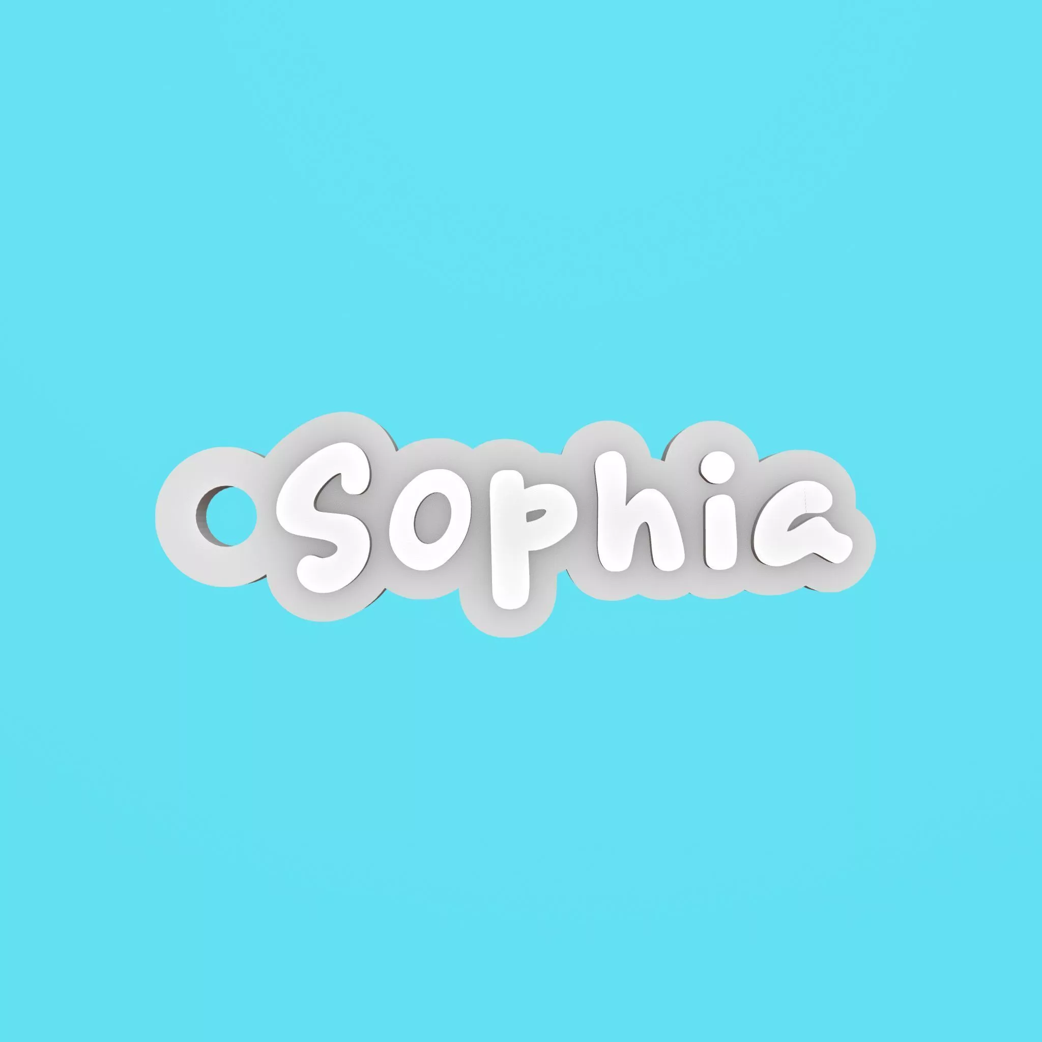 3D Printable Personalized Sophia Name Keychain Tag 3D print model