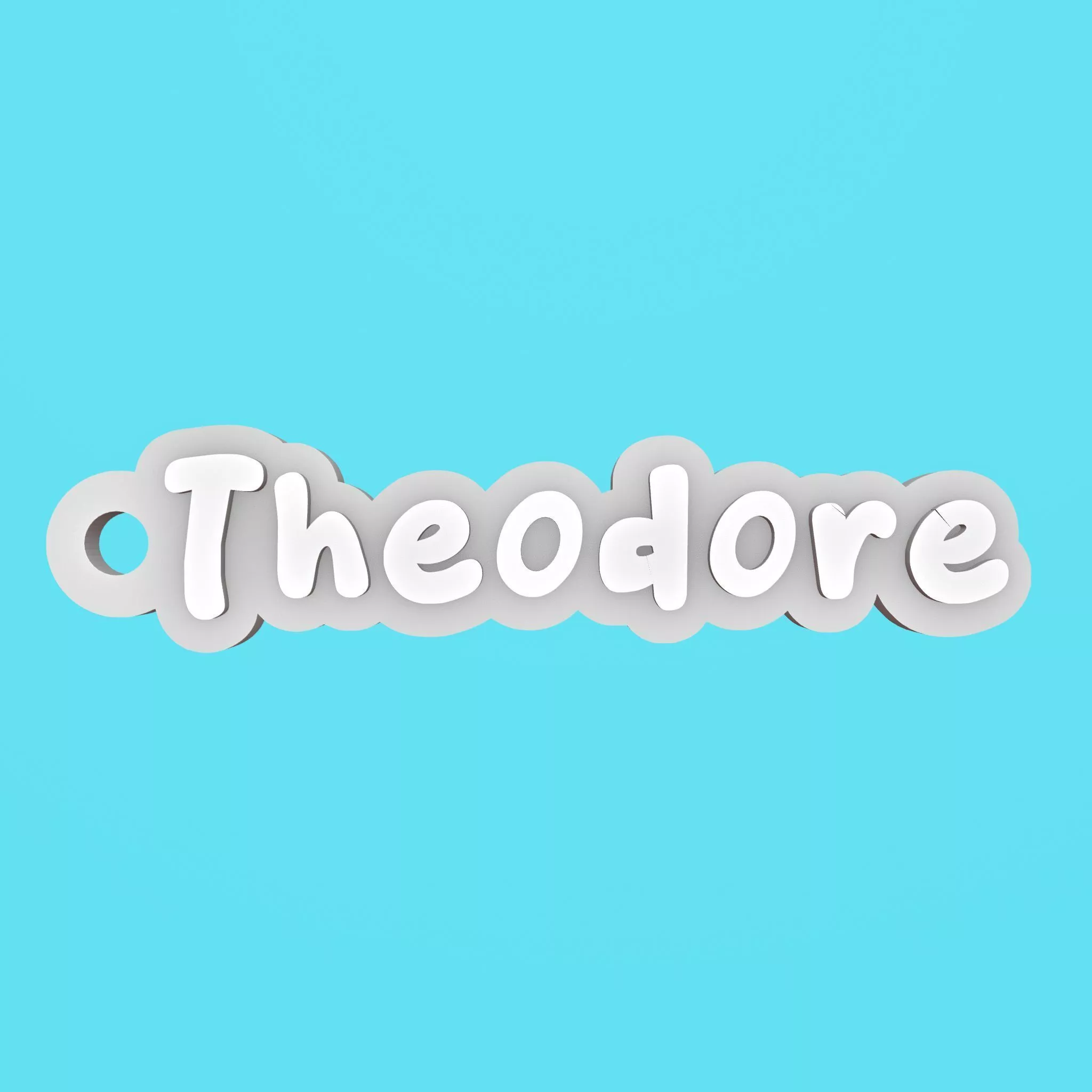 3D Printable Personalized Theodore Name Keychain Tag 3D print model