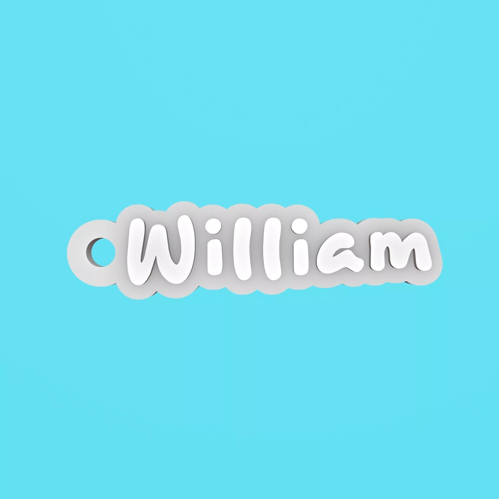 3D Printable Personalized William Name Keychain Tag 3D print model