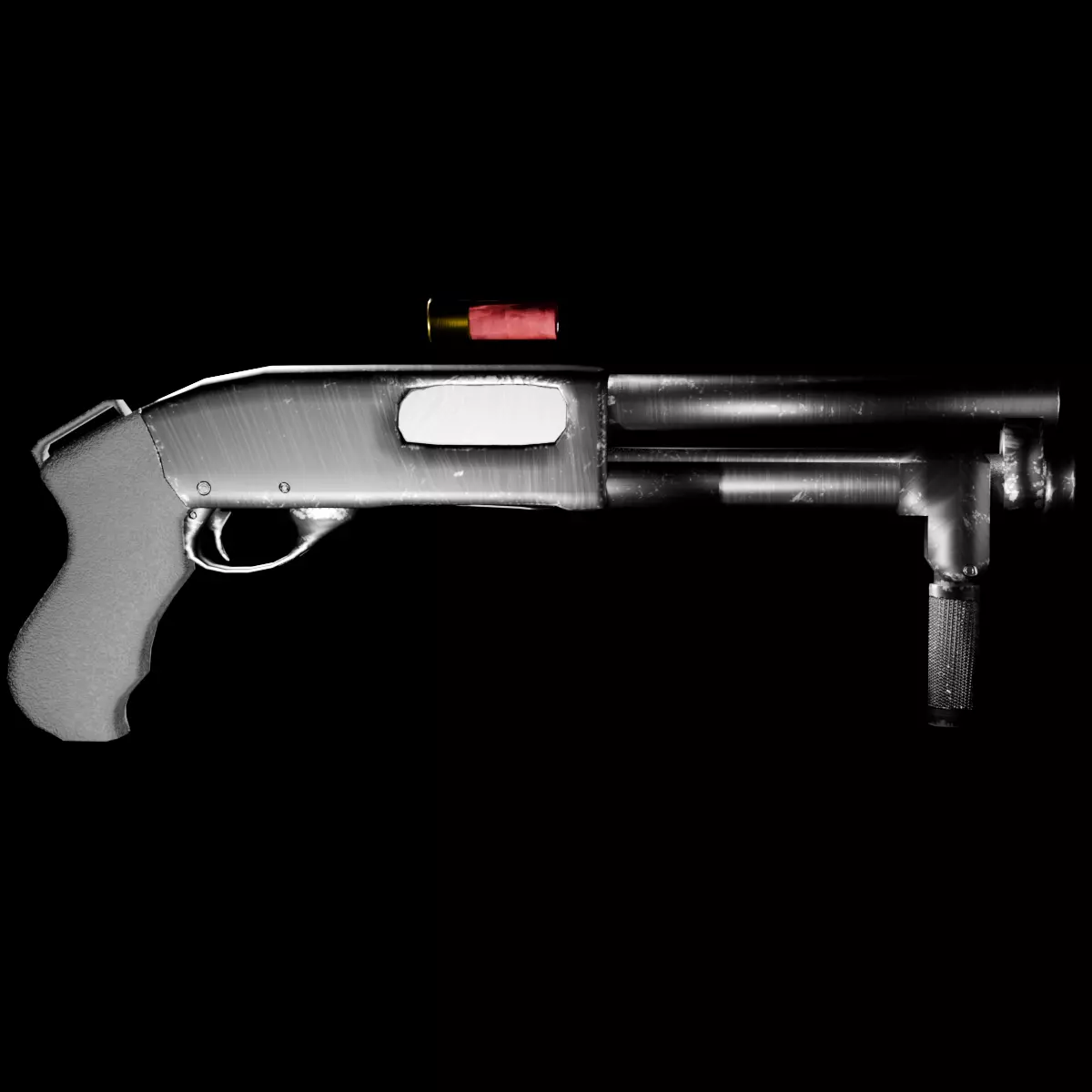 Sawed-Off Shotgun Free low-poly 3D model