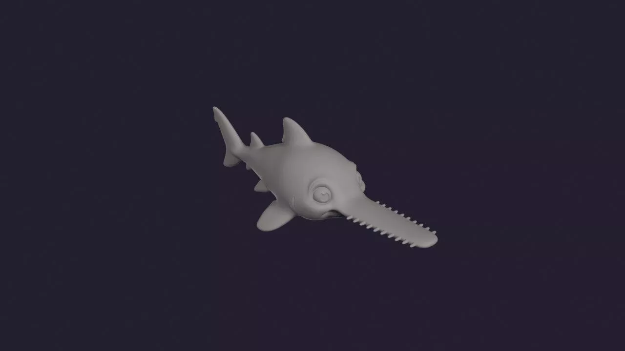 Knifetooth Sawfish 3D print model