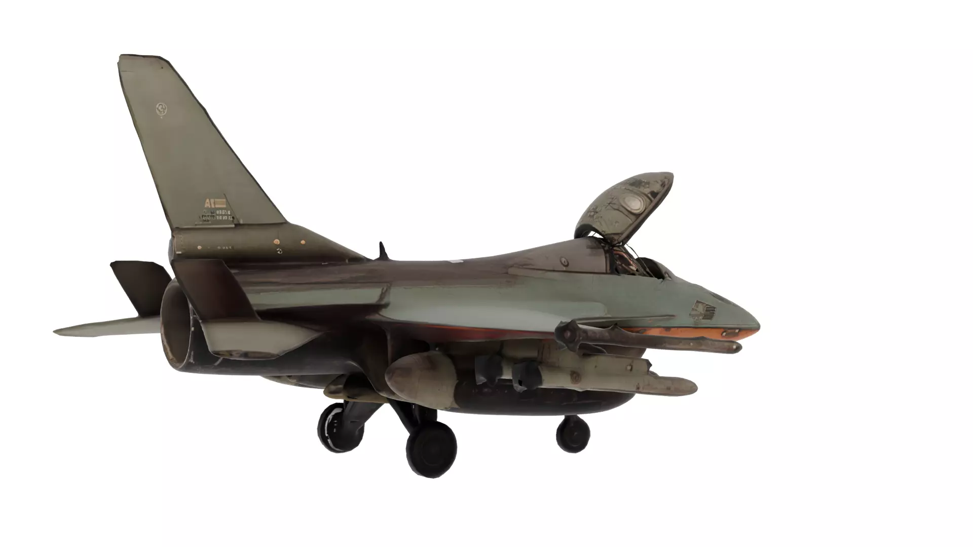 F16 Fighting Falcon Jet 3D Model 3D Printable STL 3MF 3D print model