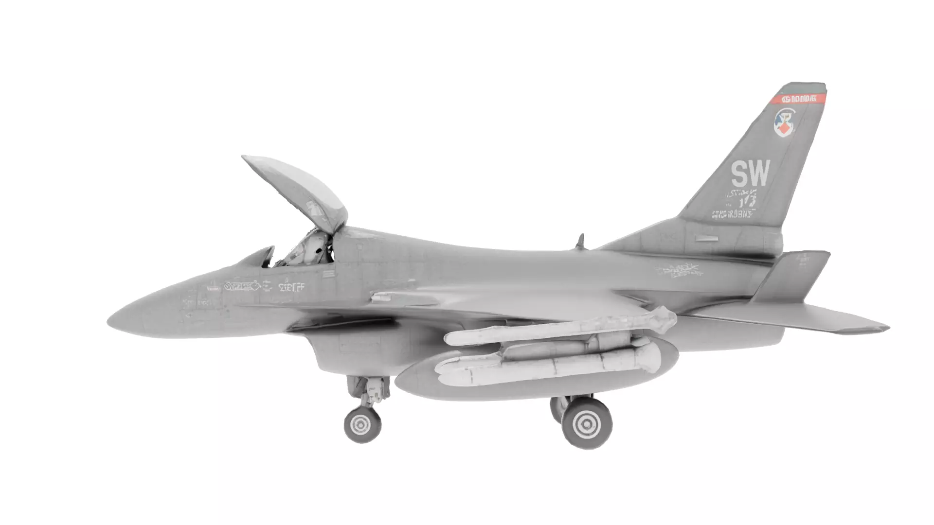 F16 Fighting Falcon Jet 3D Model 3D Printable STL 3MF 3D print model