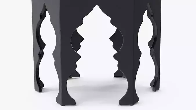 Modern Arabic Table 3D model 6