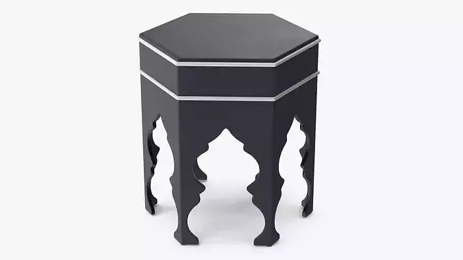 Modern Arabic Table 3D model 2