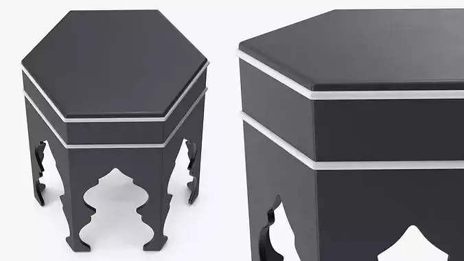Modern Arabic Table 3D model 4