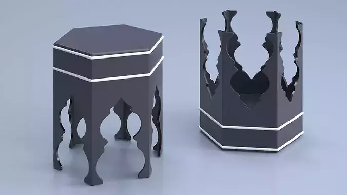 Modern Arabic Table 3D model 3