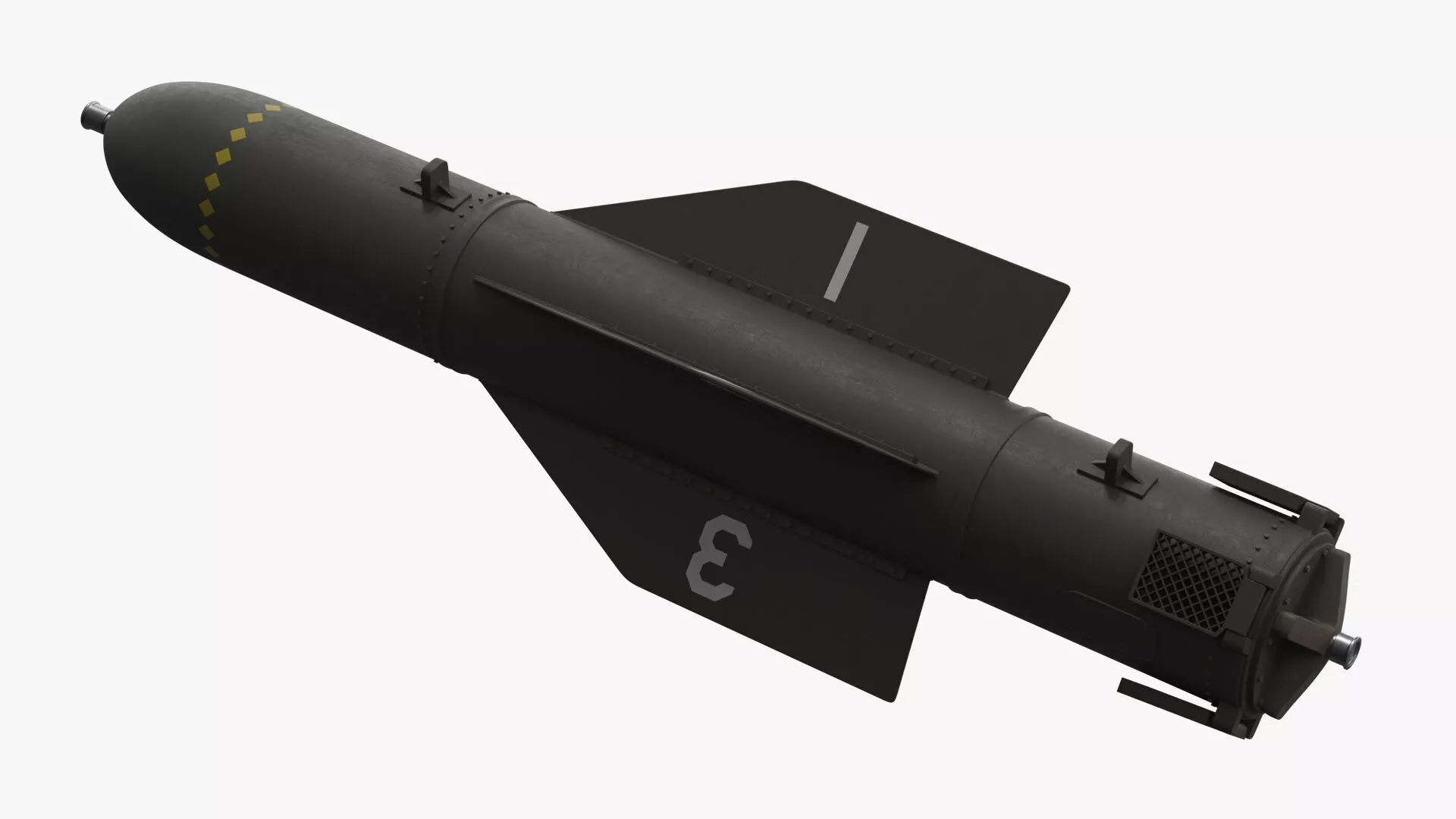 GBU-57 Bunker Buster Rigged for Cinema 4D 3D model