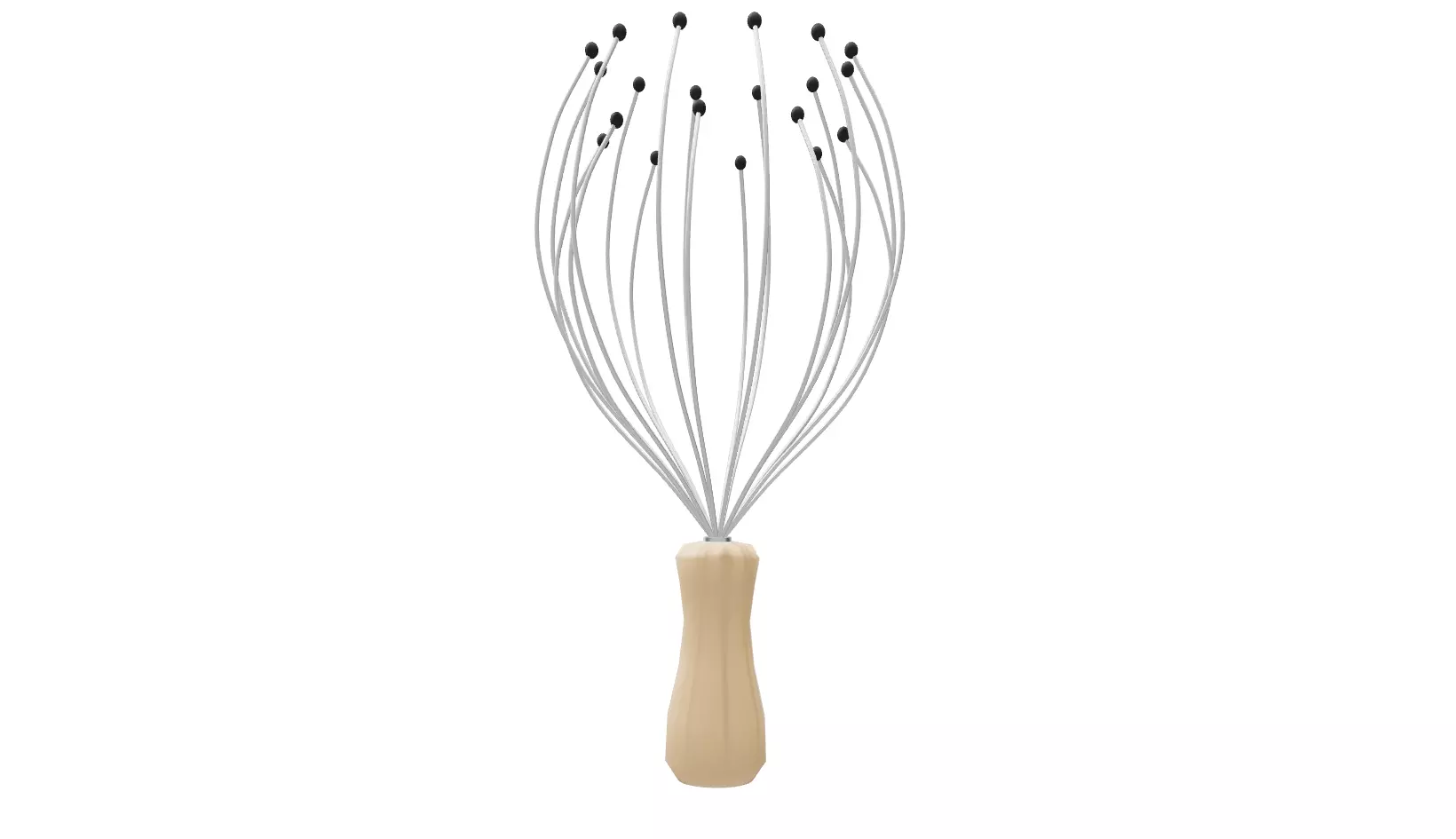 Wooden Handle Scalp Massager Head Tingler Low-poly 3D model