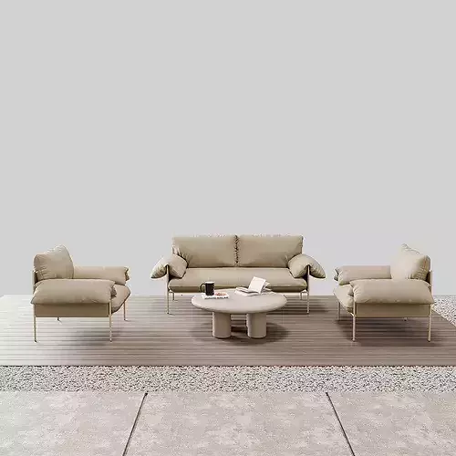 Alva Outdoor Sofa Set 3D model 3