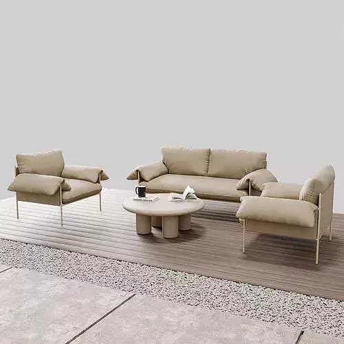 Alva Outdoor Sofa Set 3D model 7