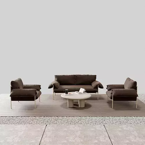 Alva Outdoor Sofa Set 3D model 5
