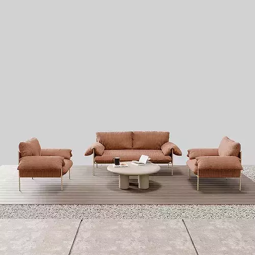 Alva Outdoor Sofa Set 3D model 2