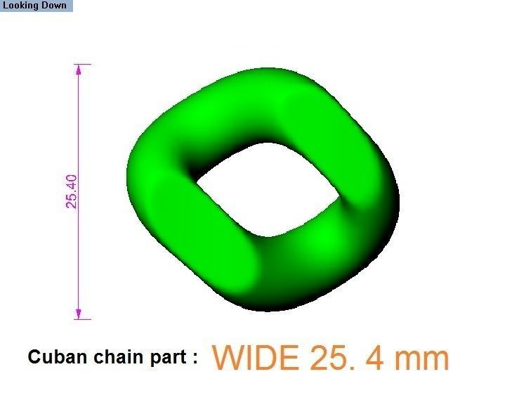CUBAN chain - part 3D print model_1