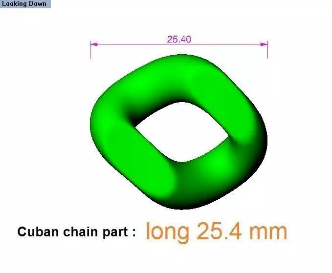 CUBAN chain - part 3D print model_0