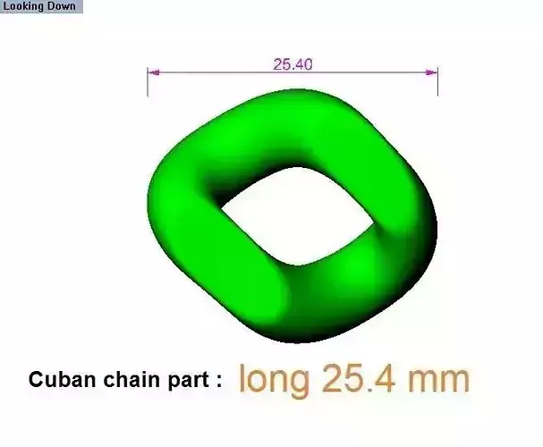 CUBAN chain - part 3D print model
