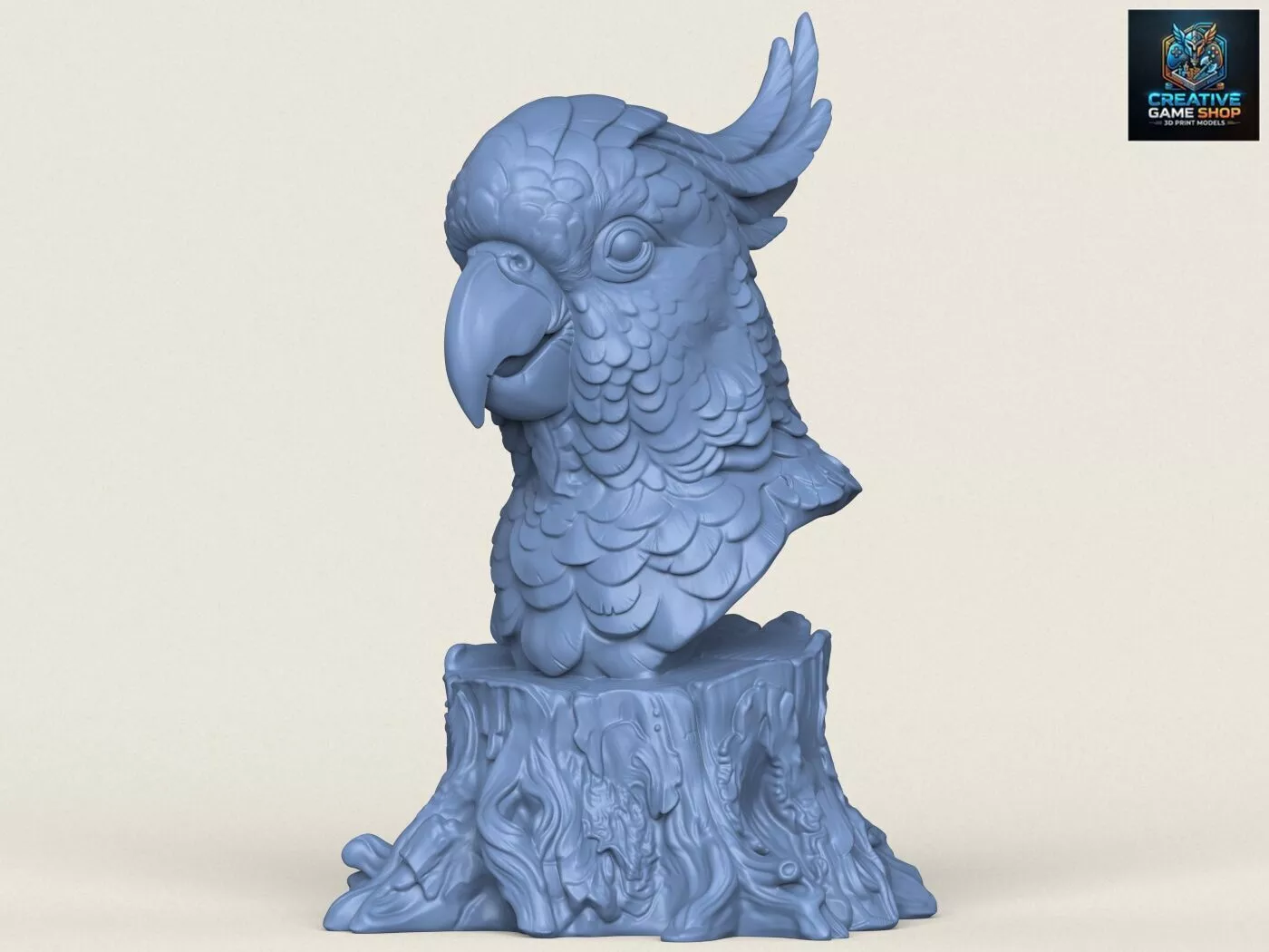 Cockatoo Parrot Bust 3D print model